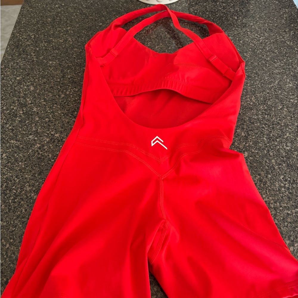 Oner Active Red Performance Jumpsuit Romper - Picture 2 of 2